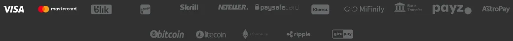 Logos Visa Mastercard Skrill Bitcoin Zahlungsmethoden
