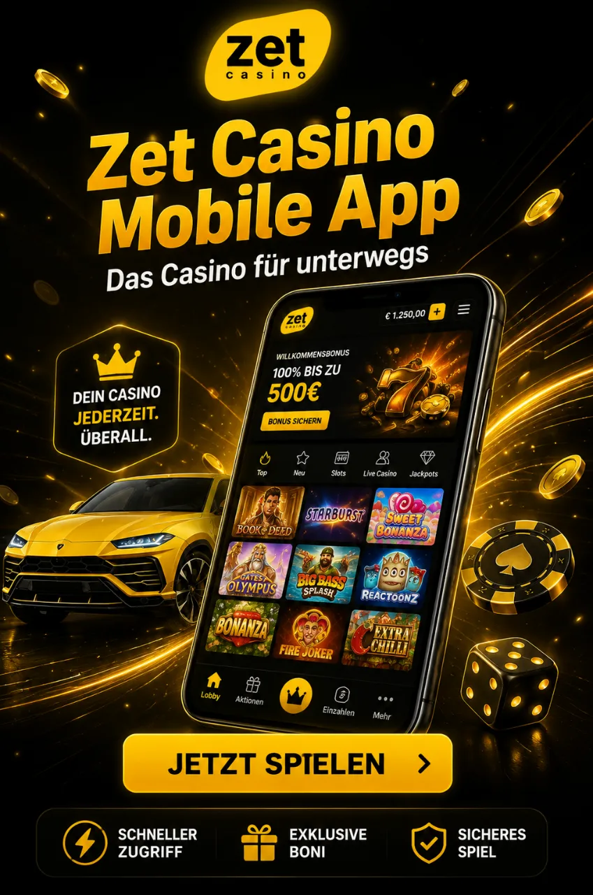 Smartphone mit geöffnetem Casino-Browser auf dem Tisch